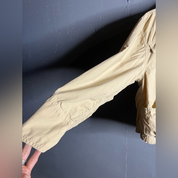 AMO DENIM BRIDLE JACKET - OATMILK Color. Size Small. NWT bomber, classic - Picture 6 of 13